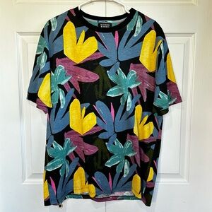 Scotch & Soda Printed Organic Cotton Floral T-Shirt Men's XL Like New